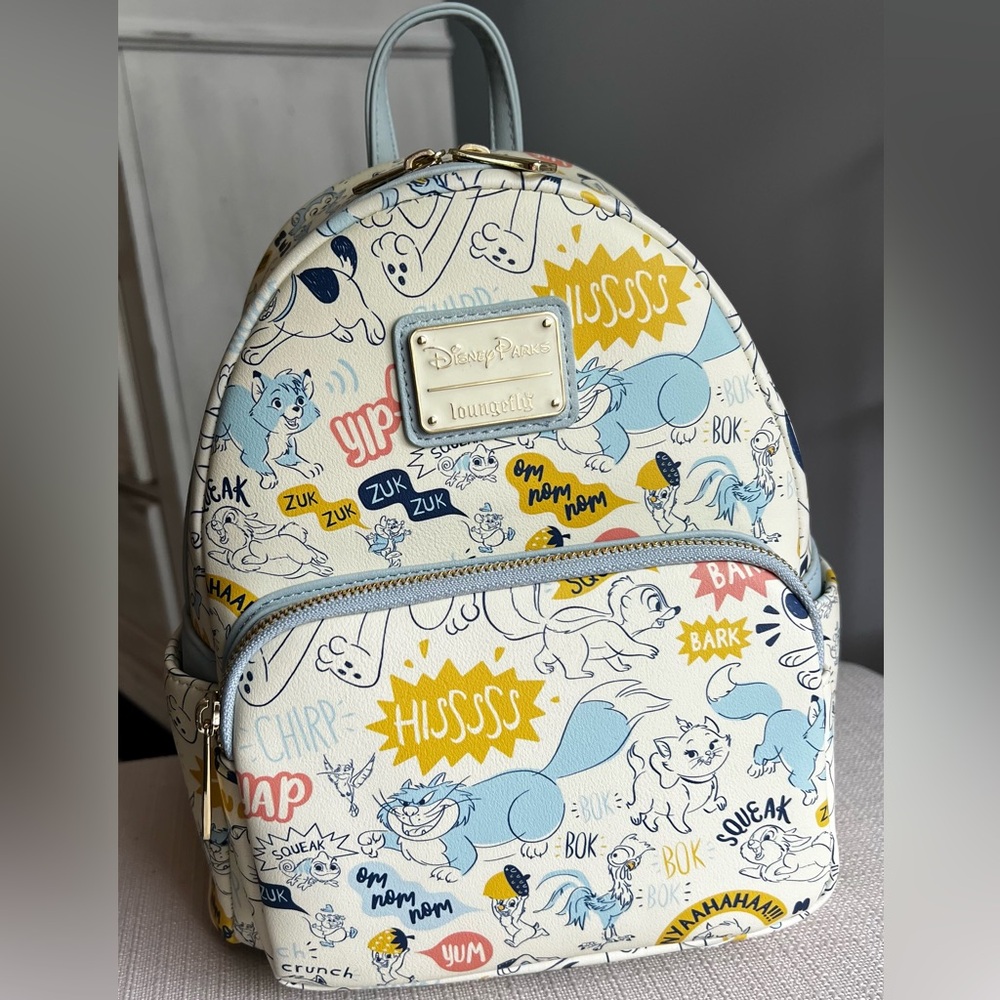 Disney Parks Critters Loungefly Mini Backpack – Gently Used, Adorable 🩵🤍